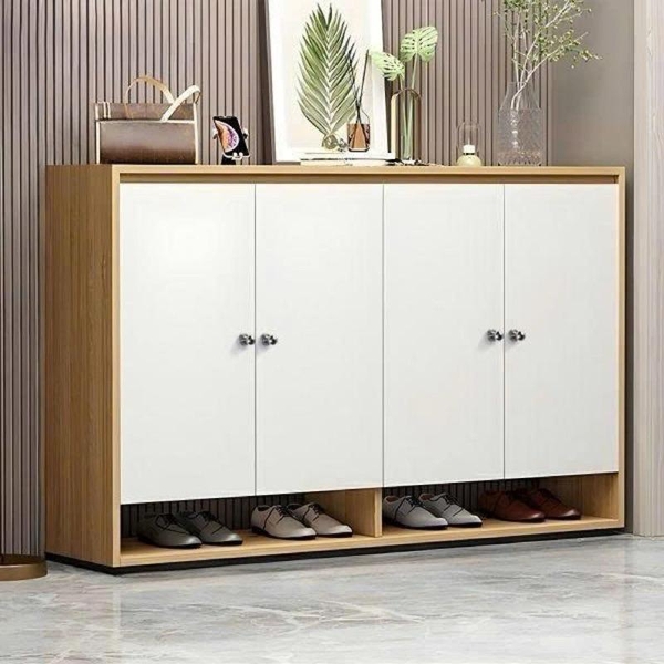 Tủ Giày Gỗ, Tủ Để Đồ Gỗ 4 Cánh Cứng Cáp Chất Liệu Gỗ MDF Phủ Melanin