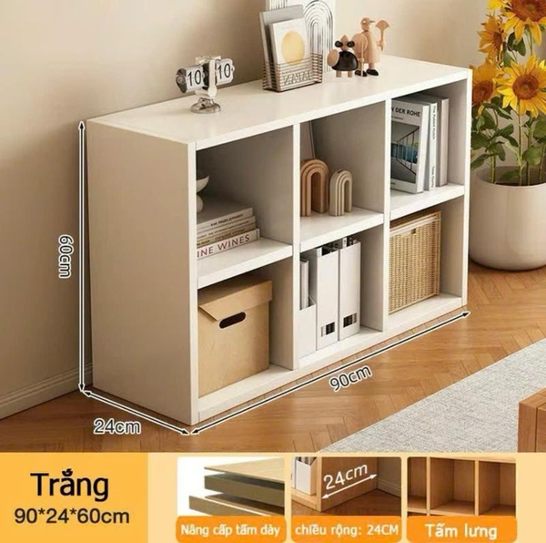 Kệ Tổ Ong Decor 6-8 ô Vuông Màu Trắng, Kệ Để sách, Để Đồ Trang Trí Tiện Lợi