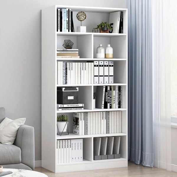 Tủ Để Đồ 6 Tầng Decor Đẹp, Tủ Sách, Giá Sách Gỗ, Kệ Sách Phong Cách Bắc Âu