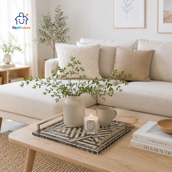 Khay Khảm Trai Thủ Công Việt Nam 35x35cm – Điểm Nhấn Sang Trọng Cho Không Gian Sống