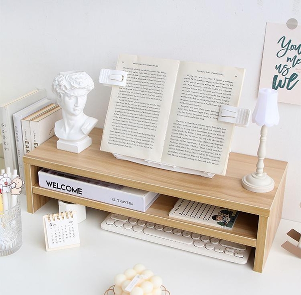 Kệ Kê Laptop, Kệ Màn Hình Máy Tính Để Bàn 2 Tầng Chống Gù Lưng