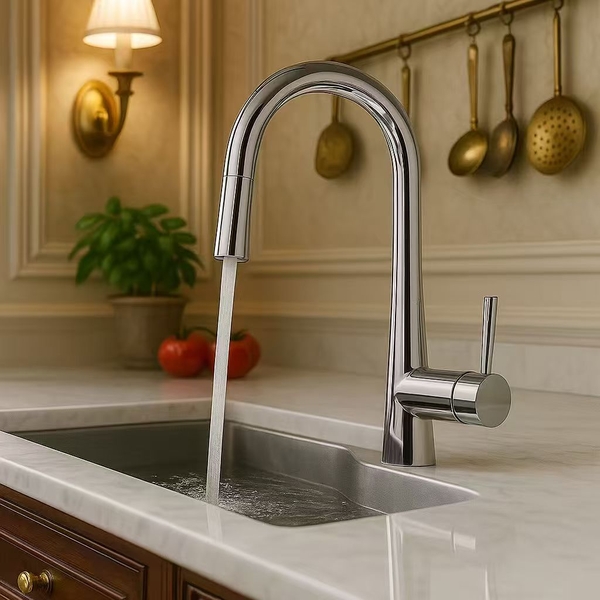 Vòi rửa bát dây rút 2 đường nóng lạnh. GLF 103