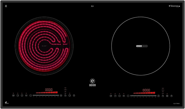 Bếp từ GLA 779MIX-1 induction & 1 ceramic-2 burner 730x430mm