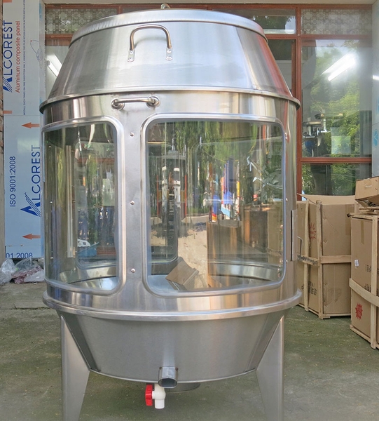 Lò quay vịt inox kính 80 cm (8 – 12 con)