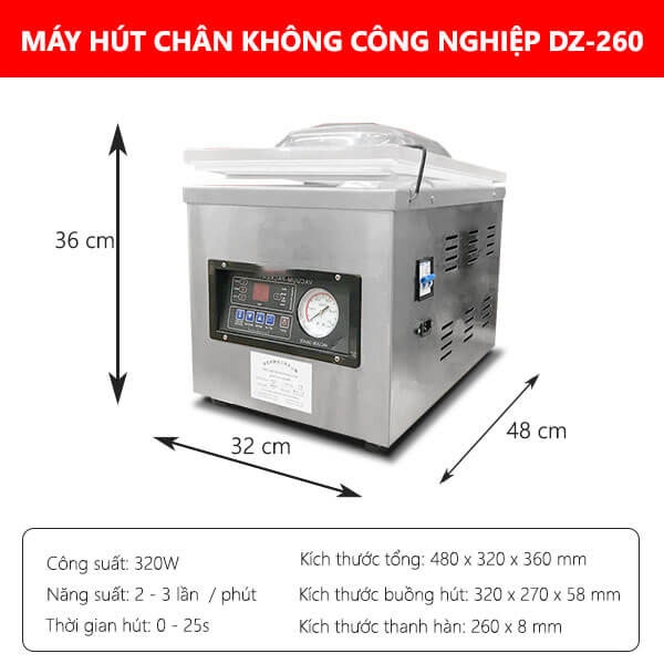 Máy Hút Chân Không Gia Đình DZ-260