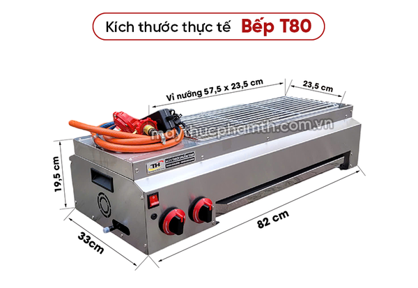 Bếp nướng thịt xiên không khói T80