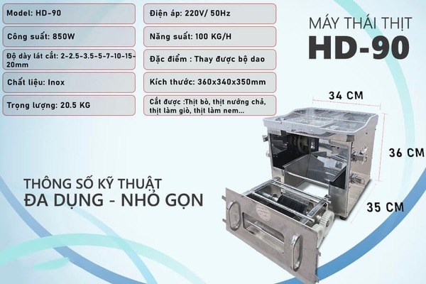 Máy Thái Thịt Tươi Sống HD-90