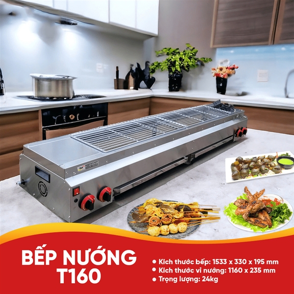 Bếp nướng thịt xiên dùng gas T160