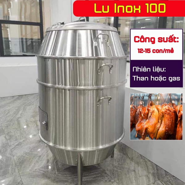 Lò quay vịt inox 100 cm (12-15 con)