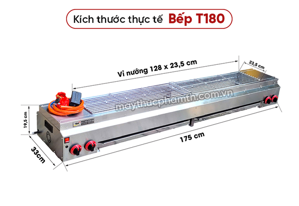 Bếp nướng thịt xiên không khói T180