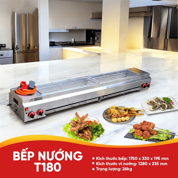Bếp nướng thịt xiên không khói T180