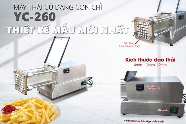 Máy Cắt Củ Quả YC-260 Thái Con Chì
