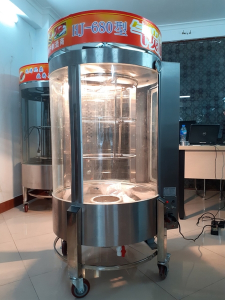 Lò quay vịt kính 680 tự xoay (8 – 12 con)