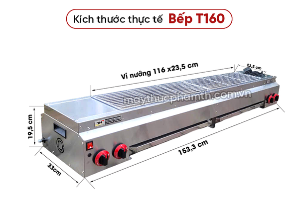 Bếp nướng thịt xiên dùng gas T160