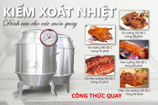 Lò quay vịt chân cong 90 Inox (10-12 con)