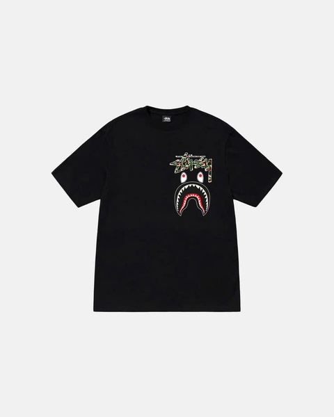 Stussy x BAPE Shark Camo T-shirt