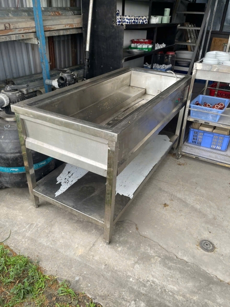 Bể inox công nghiệp dạng máng dài-DQDKD