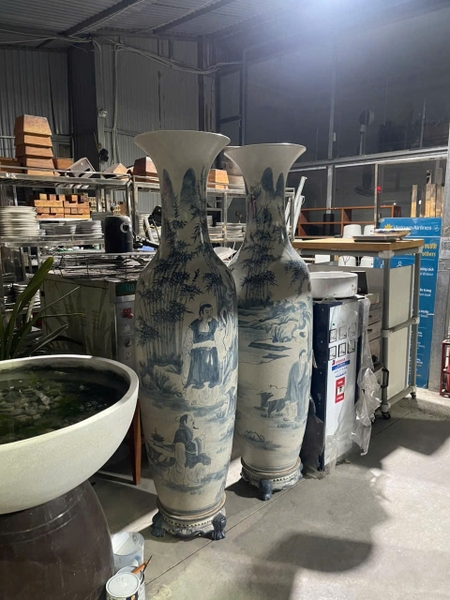 Cặp lục bình sứ men rạn cỡ lớn - NTGD