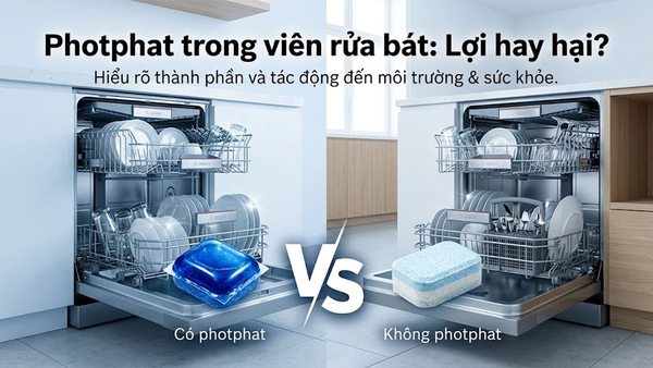 Photphat trong viên rửa bát là gì? Có hại không?