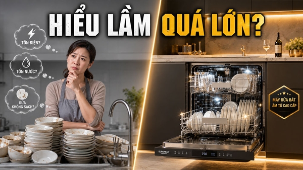 Những hiểu lầm phổ biến khiến nhiều gia đình chưa dám mua máy rửa bát