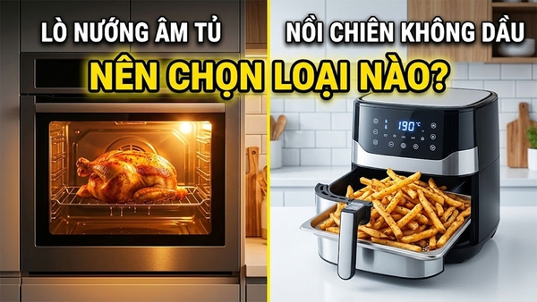 Lò nướng và nồi chiên không dầu khác nhau thế nào?