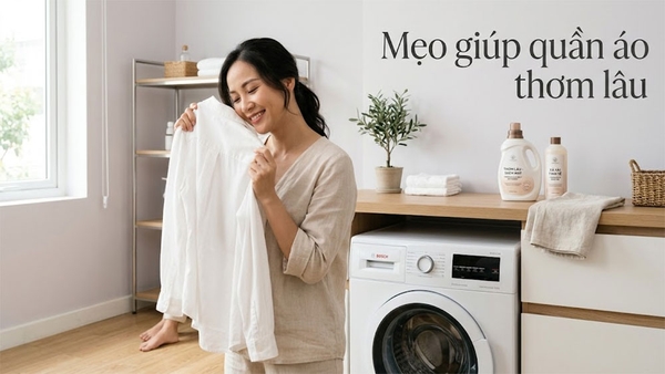 Mẹo giúp quần áo luôn thơm lâu sau khi giặt