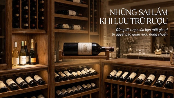 Những sai lầm phổ biến khi lưu trữ rượu