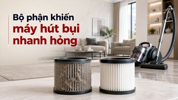 Bộ phận thường bị bỏ quên khiến máy hút bụi nhanh hỏng