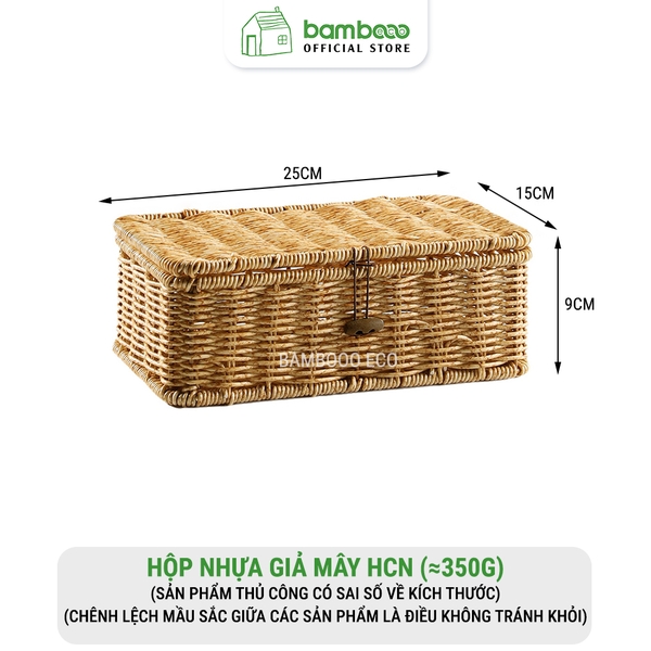 Hộp nhựa giả mây có nắp