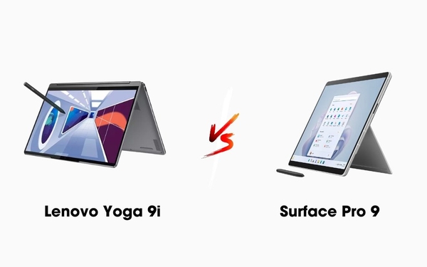 Lenovo Yoga 9i 2023 vs Surface Pro 9: Chọn linh hoạt hay di động