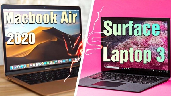 So sánh Surface Laptop 3 và Macbook Air 2020