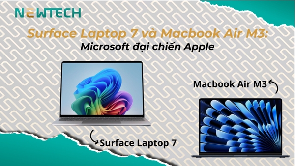 So sánh Surface Laptop 7 và Macbook Air M3