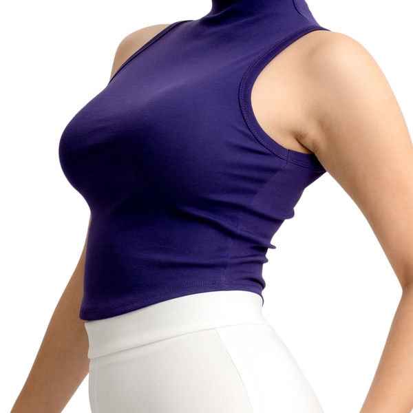 A15 - Áo Cổ 3 Phân Sát Nách Nữ Thun Cotton Borip