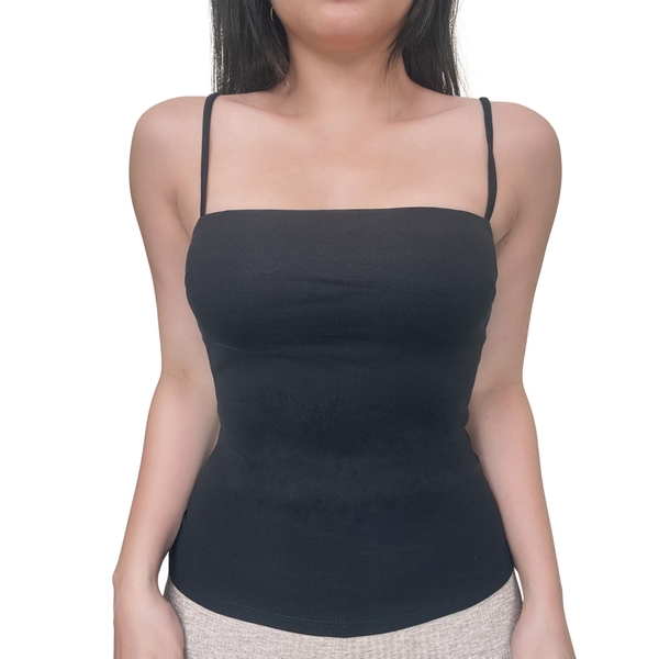 A25 - Áo 2 Dây Ngang Dáng Dài Thun Cotton Borip