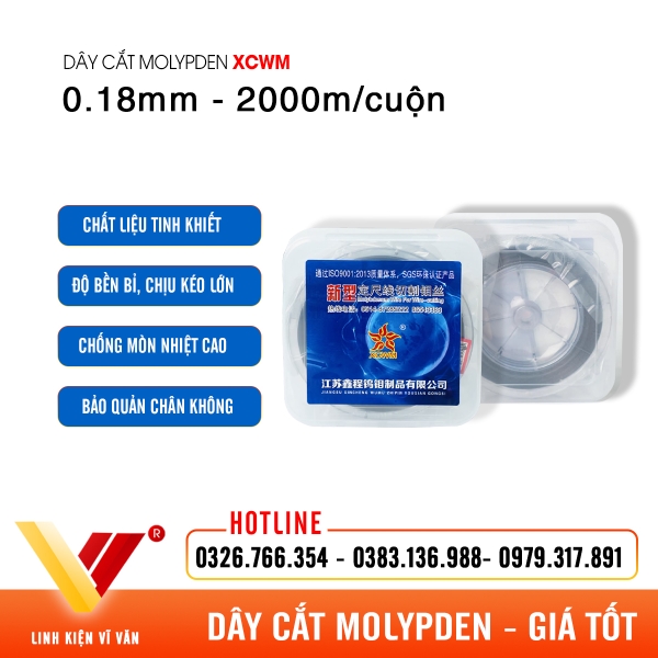 Dây cắt Molypden XCWM 0.18mm chính hãng | Vĩ Văn