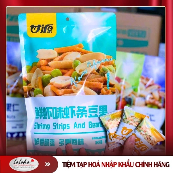 HẠT DINH DƯỠNG MIX SNACK QUE | KAM YUENS - TRUNG QUỐC | VỊ TÔM | 208G