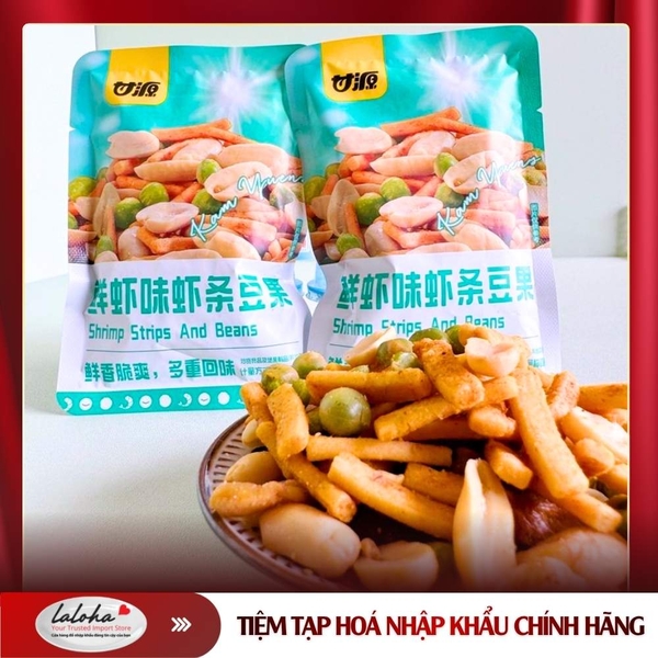HẠT DINH DƯỠNG MIX SNACK QUE | KAM YUENS - TRUNG QUỐC | VỊ TÔM | 208G