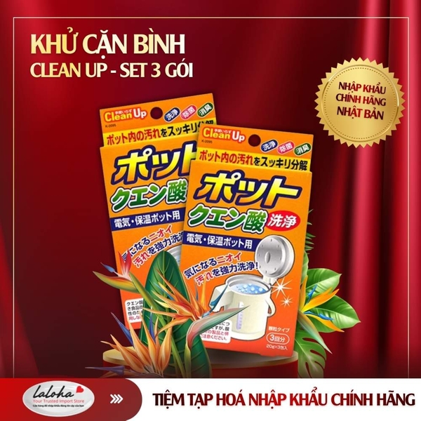 KHỬ CẶN BÌNH | CLEAN UP | SET 3 GÓI