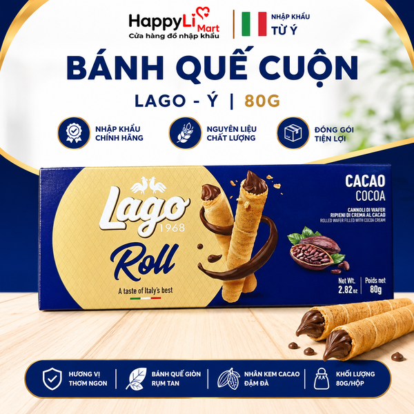 Bánh Quế Cuộn | Lago - Ý | 80g