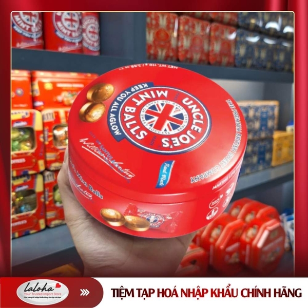 KẸO BẠC HÀ | UNCLE JOE - ANH | 110G (TRÒN ĐỎ)