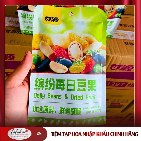 ĐẬU MIX TỔNG HỢP | KAM YUENS - TRUNG QUỐC | HOA QUẢ | 208G