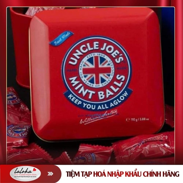 KẸO BẠC HÀ | UNCLE JOE - ANH | 110G (VUÔNG ĐỎ)