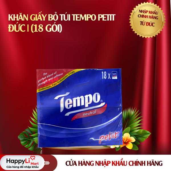 Khăn giấy bỏ túi TEMPO PETIT - Đức (18 gói)