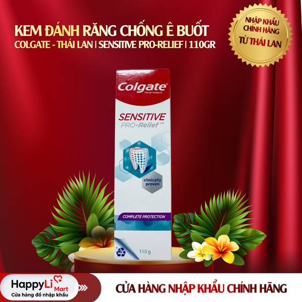Kem Đánh Răng Chống Ê Buốt | Colgate - Thái Lan | Sensitive Pro-Relief | 110gr