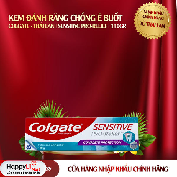 Kem Đánh Răng Chống Ê Buốt | Colgate - Thái Lan | Sensitive Pro-Relief | 110gr