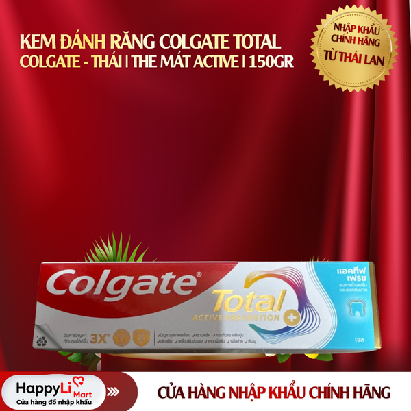 Kem Đánh Răng Colgate Total | Thái Lan | The Mát Active | 150gr