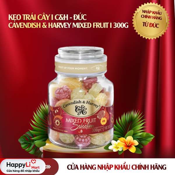 KẸO TRÁI CÂY I C&H - ĐỨC I CAVENDISH & HARVEY MIXED FRUIT I 300G
