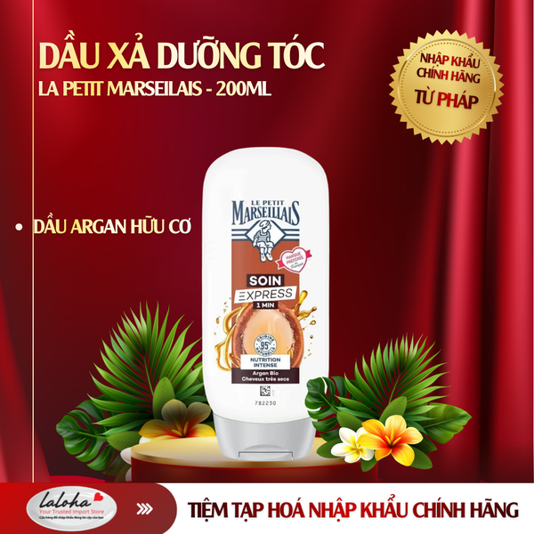 DẦU XẢ DƯỠNG TÓC | LE PETIT MARSEILLAIS | DẦU ARGAN HỮU CƠ | 200ML