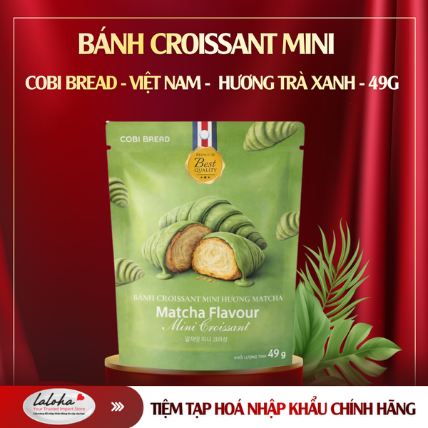 BÁNH CROISSANT MINI | COBI BREAD - VIỆT NAM | HƯƠNG TRÀ XANH | 49G