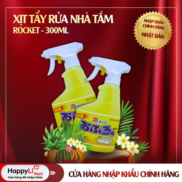 Xịt tẩy rửa nhà tắm Rocket - Nhật Bản 300ml